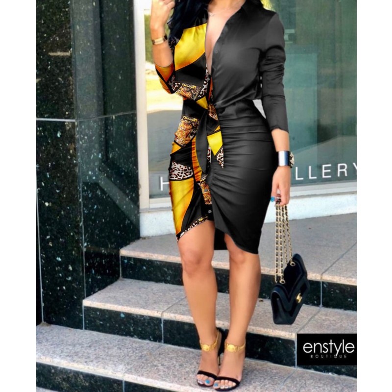 Summer Autumn New Elegant Ladi - Wrap Dress Work incelemesi ve fiyatı