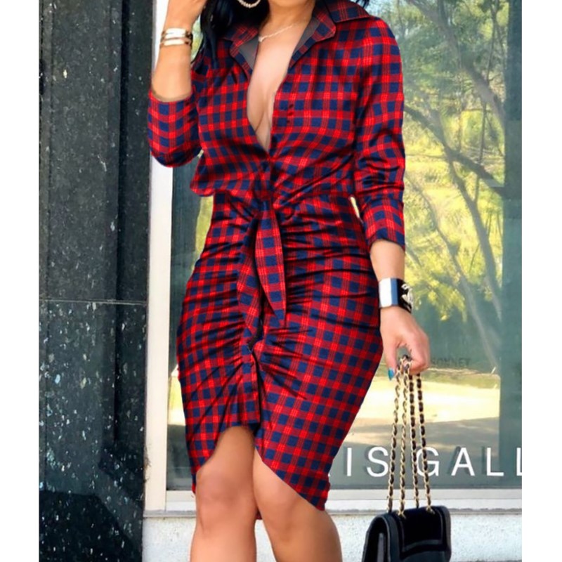 Summer Autumn New Elegant Ladi - Wrap Dress Work incelemesi ve fiyatı