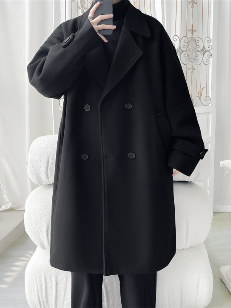Men's Long Over-Knee Woolen Co - Tailored Coat Wool incelemesi ve fiyatı