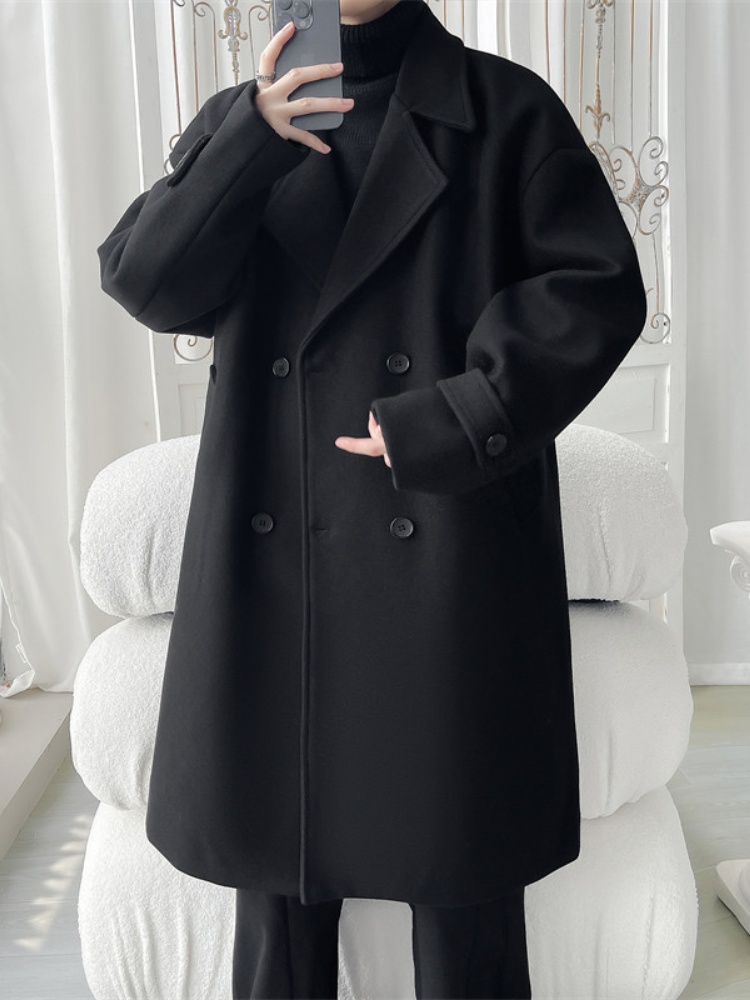 Men's Long Over-Knee Woolen Co - Tailored Coat Wool incelemesi ve fiyatı