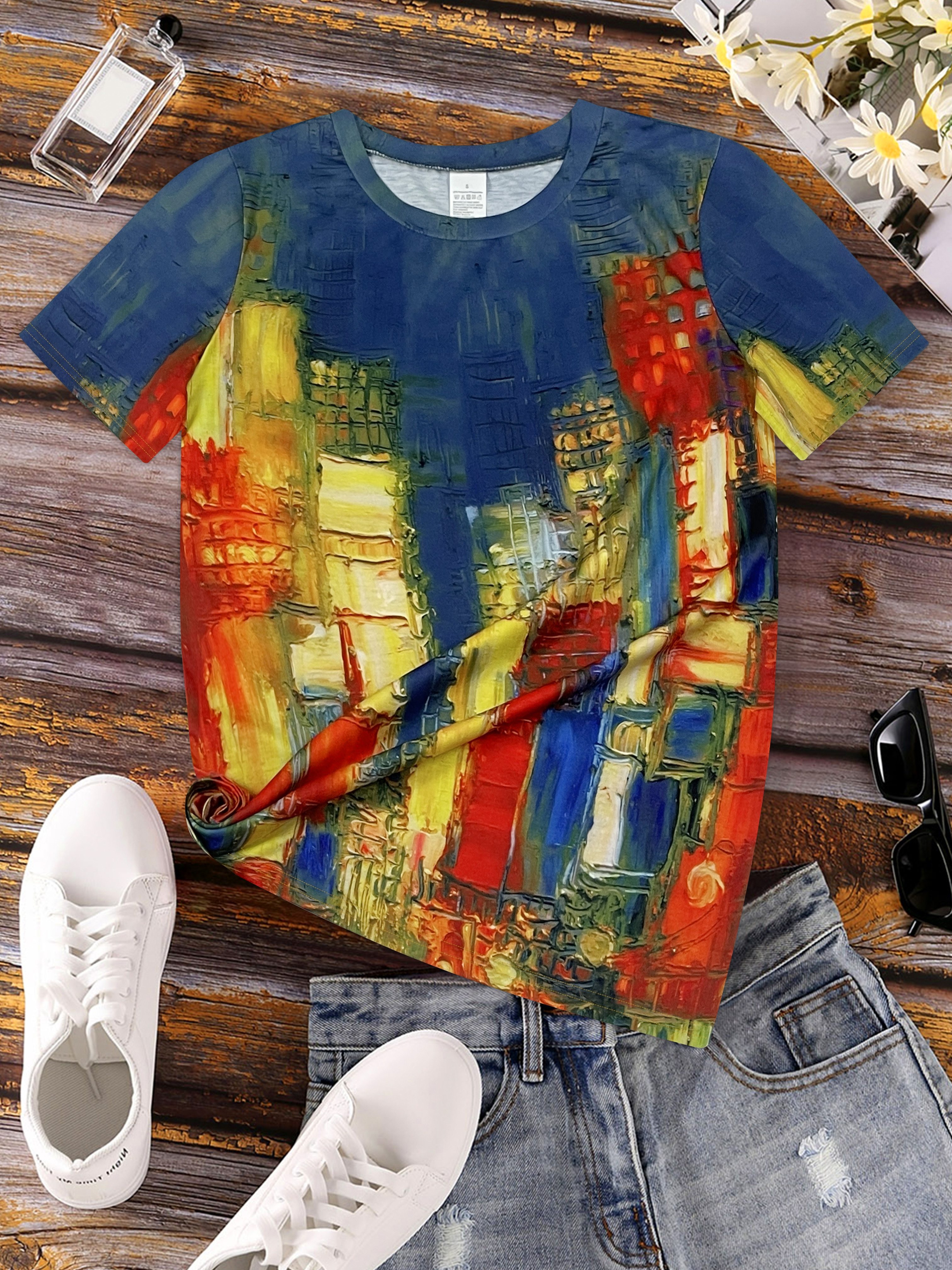 Vibrant Cityscape Women's Tee  - Women Formal Wear Designers incelemesi ve fiyatı