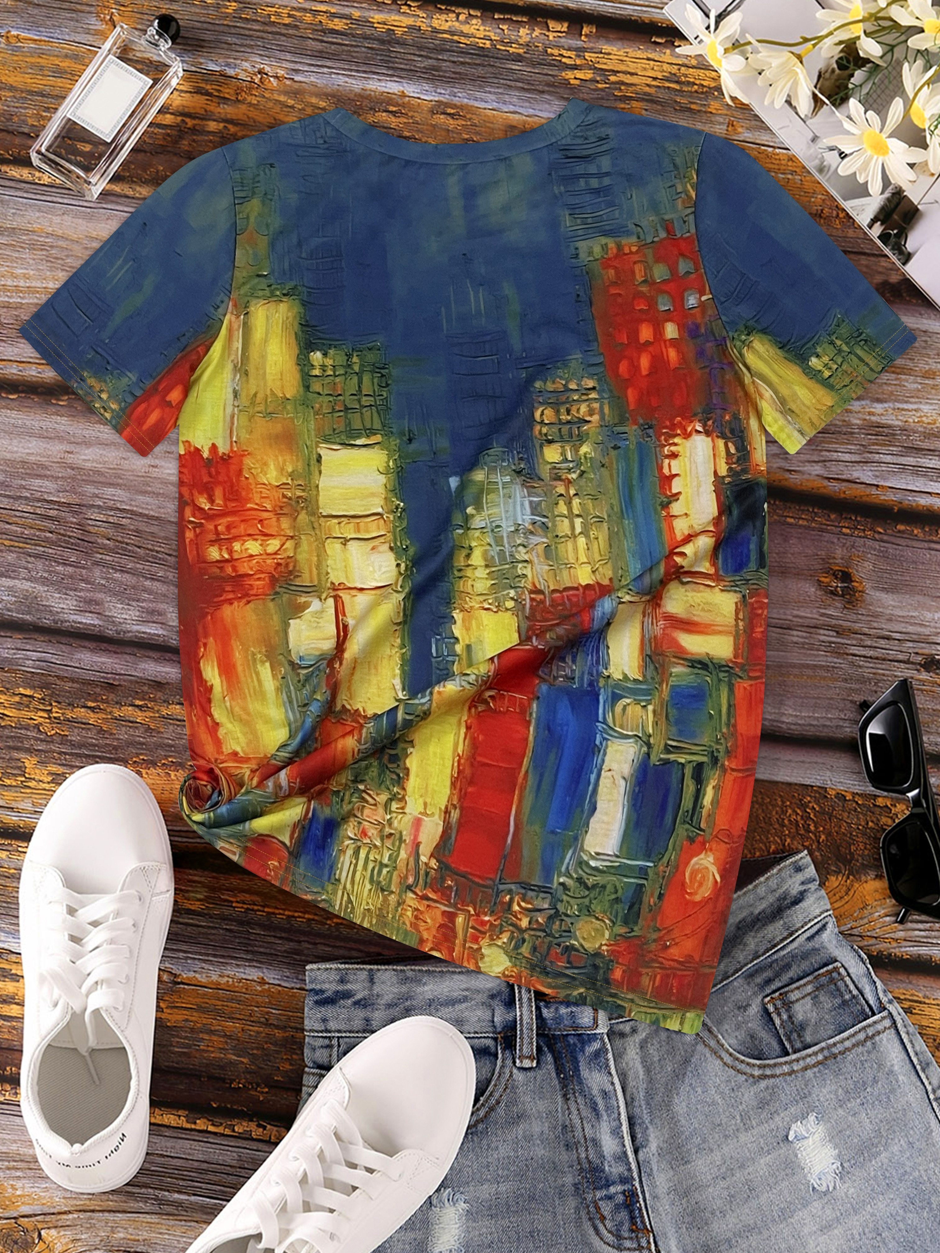 Vibrant Cityscape Women's Tee  - Women Formal Wear Designers incelemesi ve fiyatı
