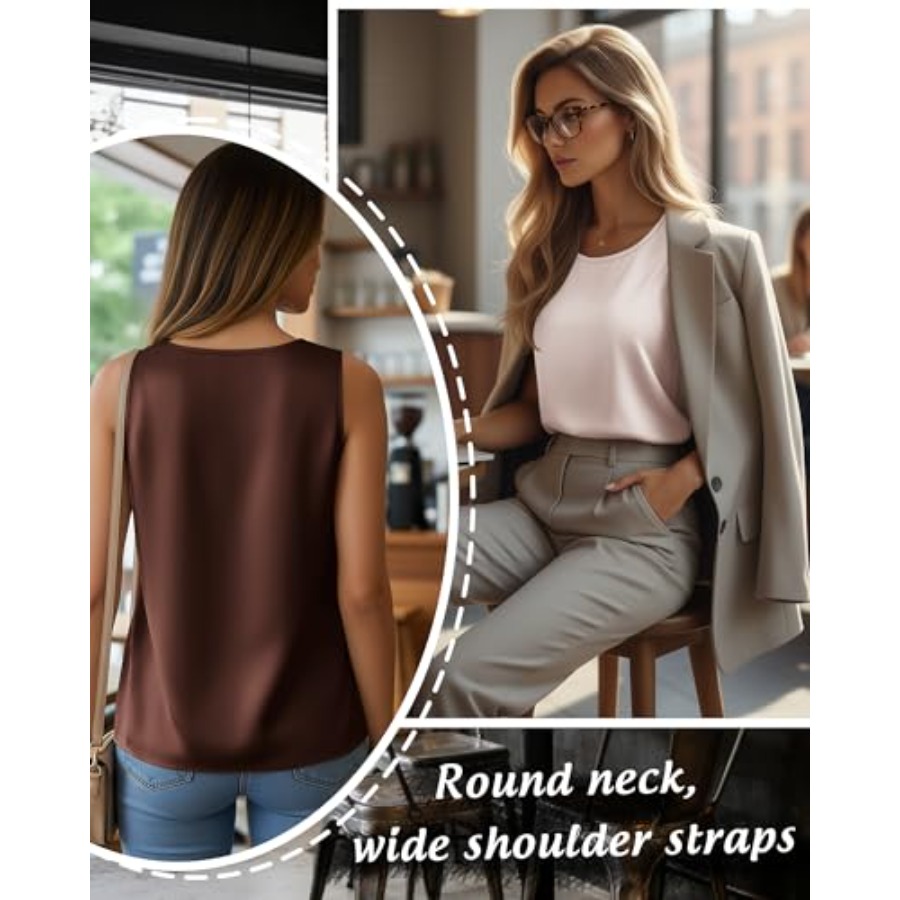4 Pack Women's Silk Satin Tank - Silk Camisole Work incelemesi ve fiyatı