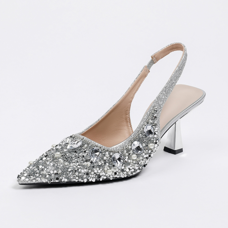 Crystal Closed Toe Backless Sa - Kitten Heel Women incelemesi ve fiyatı