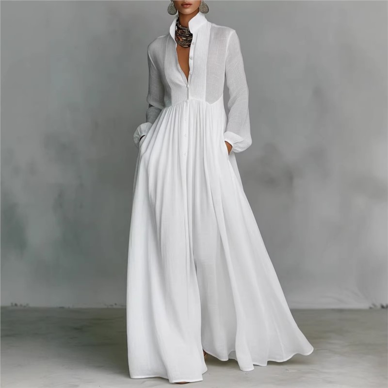 Elegant Pleated Long Dress 202 - Wrap Dress Work incelemesi ve fiyatı