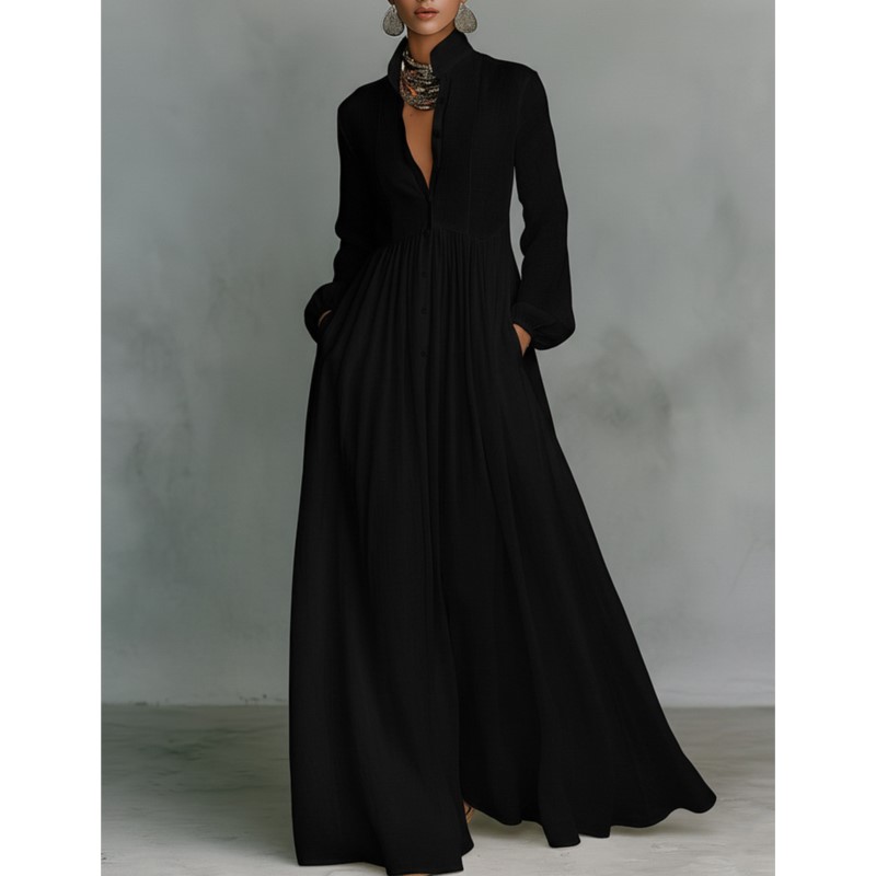 Elegant Pleated Long Dress 202 - Wrap Dress Work incelemesi ve fiyatı