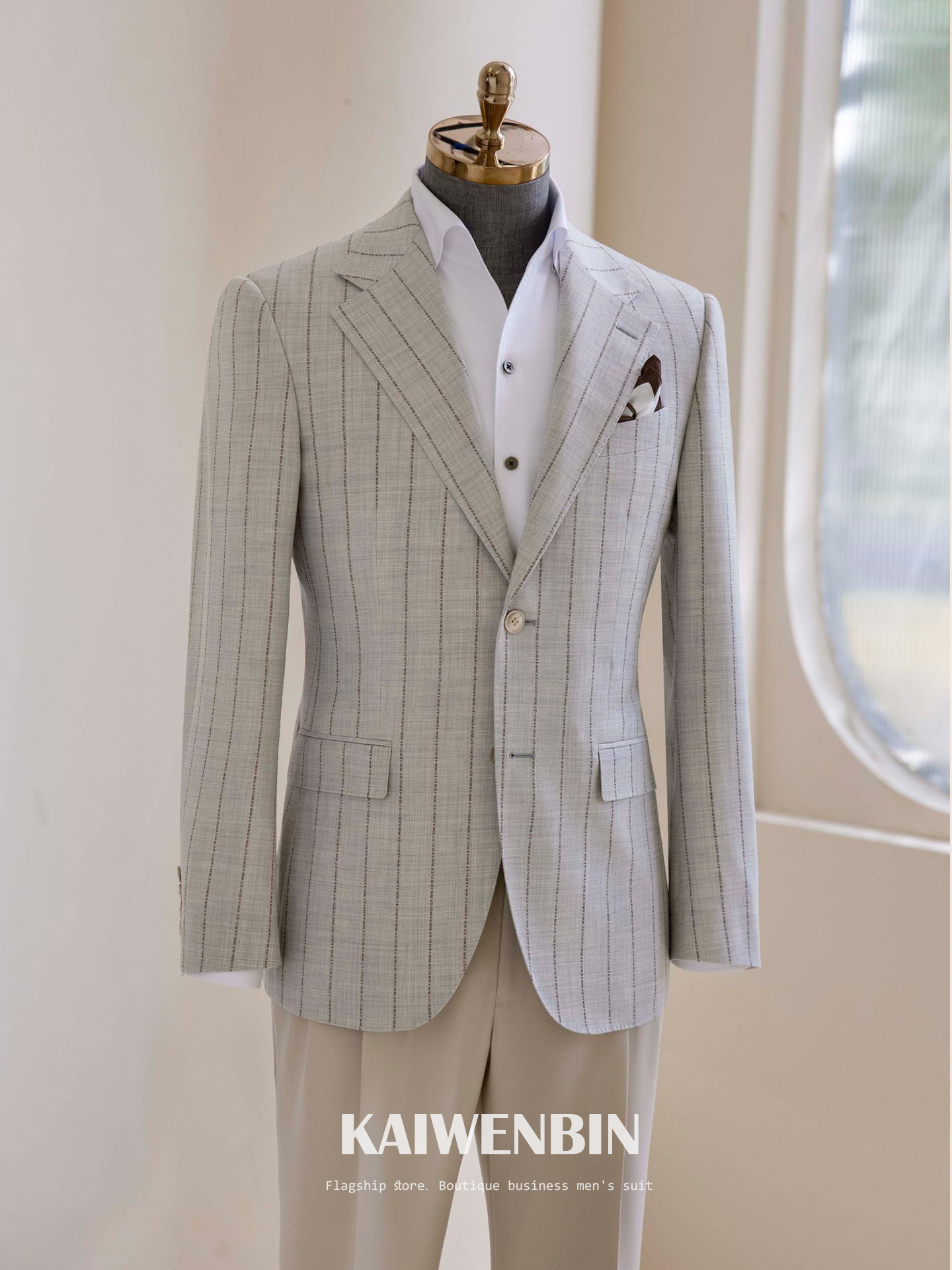 Men Blazer 100% Wool Striped L - Tailored Coat Wool incelemesi ve fiyatı