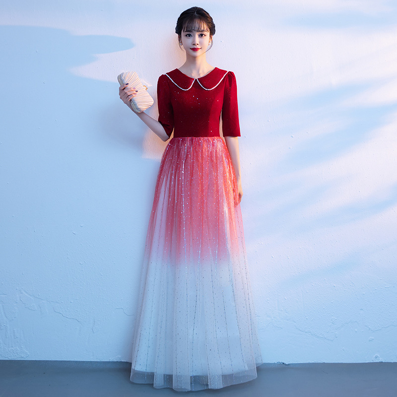 Ele Red Evening Gown for Women - Women Formal Wear For Meeting incelemesi ve fiyatı