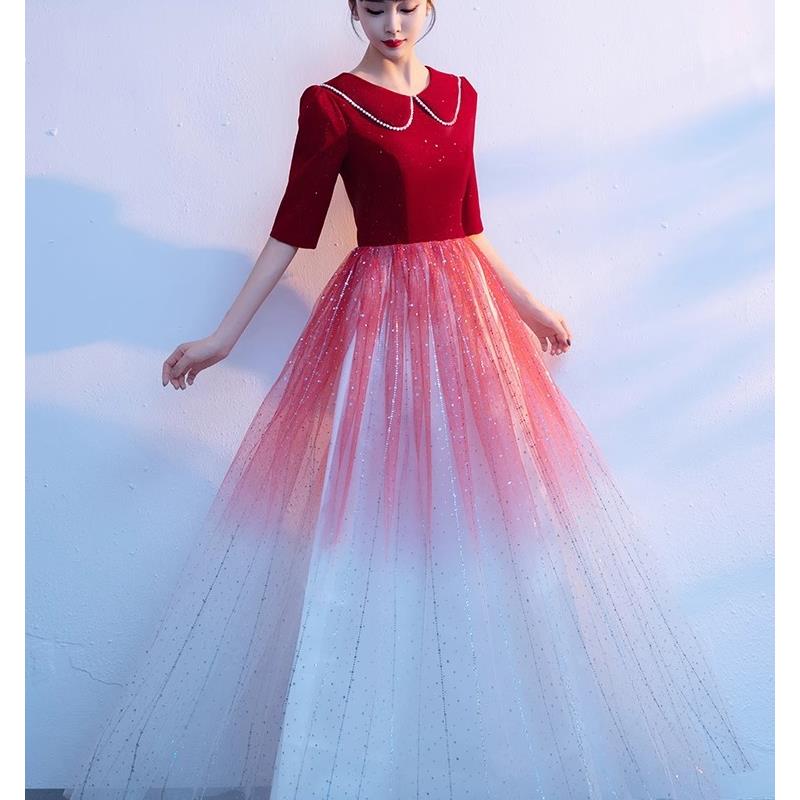 Ele Red Evening Gown for Women - Women Formal Wear For Meeting incelemesi ve fiyatı