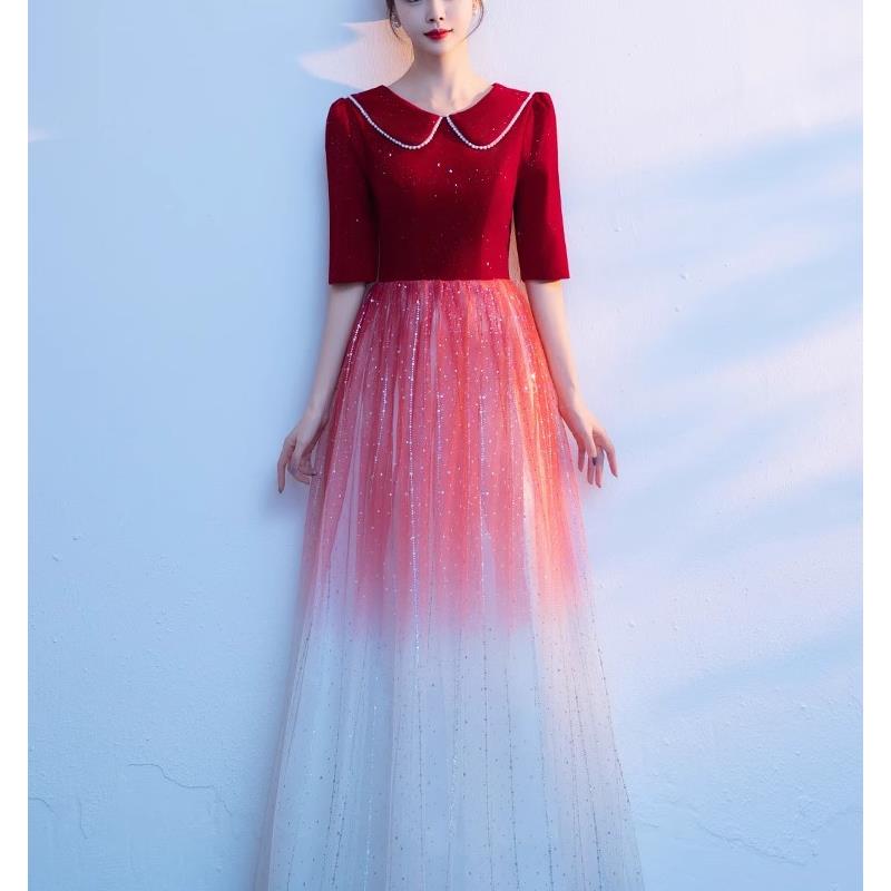 Ele Red Evening Gown for Women - Women Formal Wear For Meeting incelemesi ve fiyatı