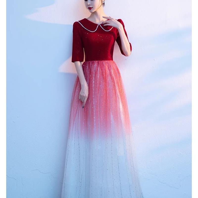 Ele Red Evening Gown for Women - Women Formal Wear For Meeting incelemesi ve fiyatı