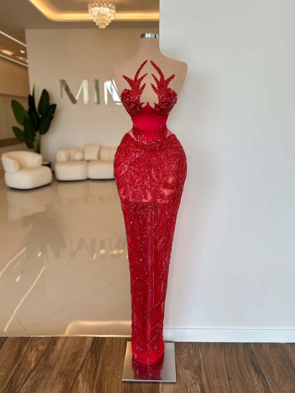 Red See Through Evening Dress  - Unique Women'S Formal Wear incelemesi ve fiyatı