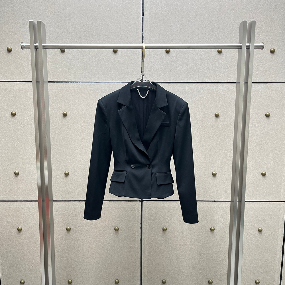 Y2K Cropped Wool Blend Blazer  - Tailored Coat Wool incelemesi ve fiyatı